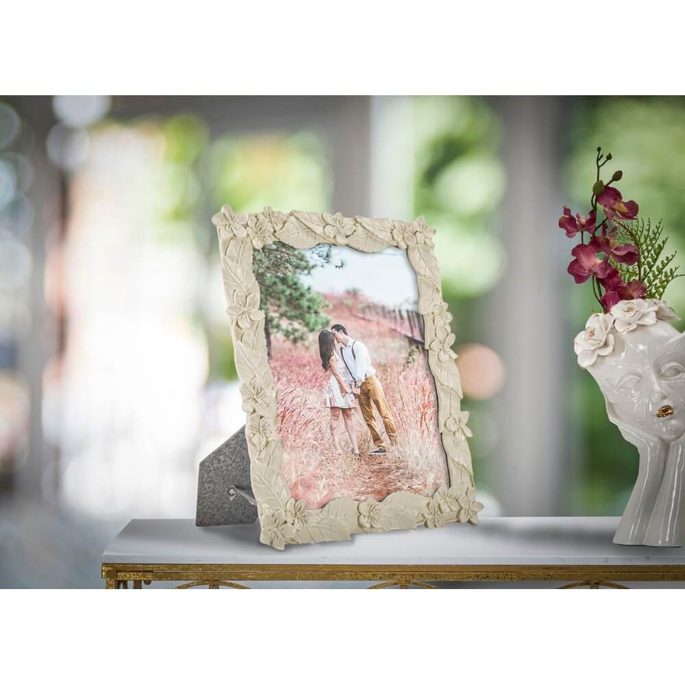 Cornice Foglia Crema cm 26X2X30,7 (Interno 20X25) - LEAFREAM