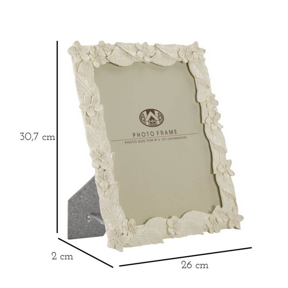 Cornice Foglia Crema cm 26X2X30,7 (Interno 20X25) - LEAFREAM