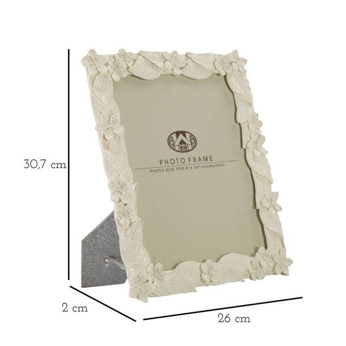 Cornice Foglia Crema cm 26X2X30,7 (Interno 20X25) - LEAFREAM
