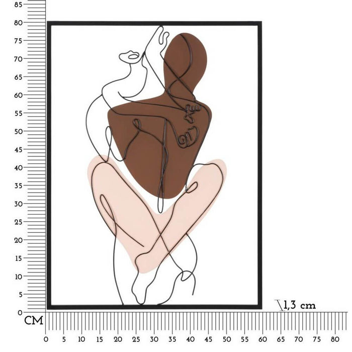 Decorazione Parete Coppia cm 60X1,3X81 - COUPLE