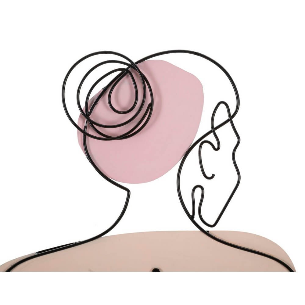 Decorazione Parete Donna con Fiore cm 80X1,3X90 - LADYON FIORE