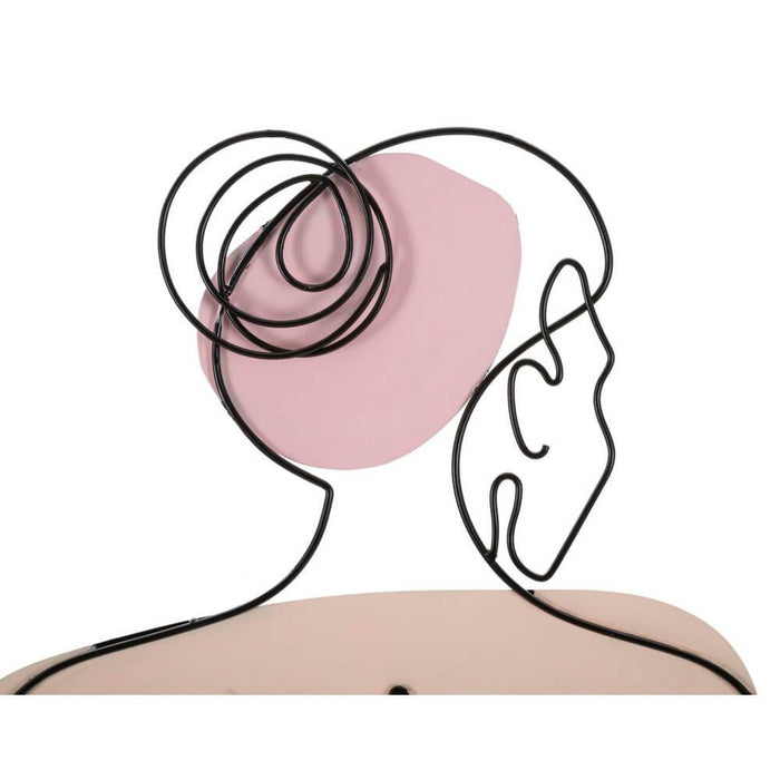 Decorazione Parete Donna con Fiore cm 80X1,3X90 - LADYON FIORE