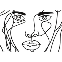 Decorazione Parete Viso cm 57,5X1,3X80 - FACE