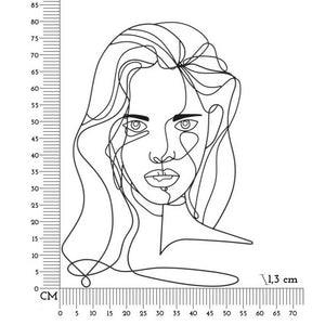 Decorazione Parete Viso cm 57,5X1,3X80 - FACE