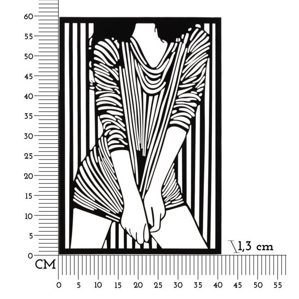 Decorazione Parete Elegante cm 40X1,3X60 - FASHIONABLE
