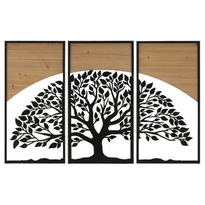 Decorazione Parete Arco Ferro e Legno Set 3 Pezzi cm 105X2X70 (35X2X70) - ARC