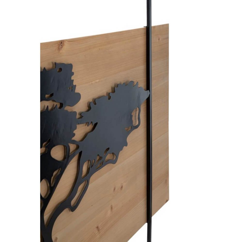 Decorazione Parete Set 3 Pezzi Ferro e Legno cm 204X2X80 - LAGOS