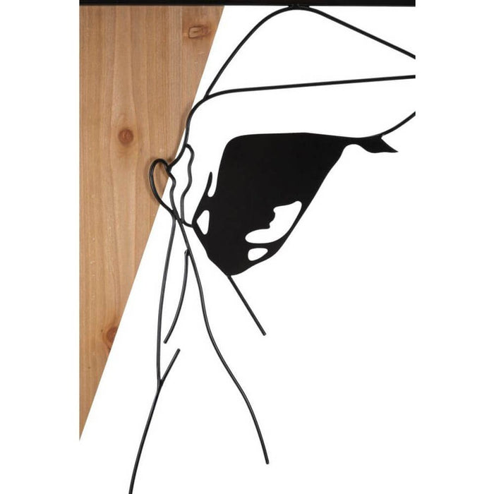 Decorazione Parete Ferro e Legno cm 50X2X90 - STRIP