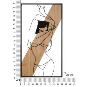 Decorazione Parete Ferro e Legno Strisce cm 50X2X90 - STRIP