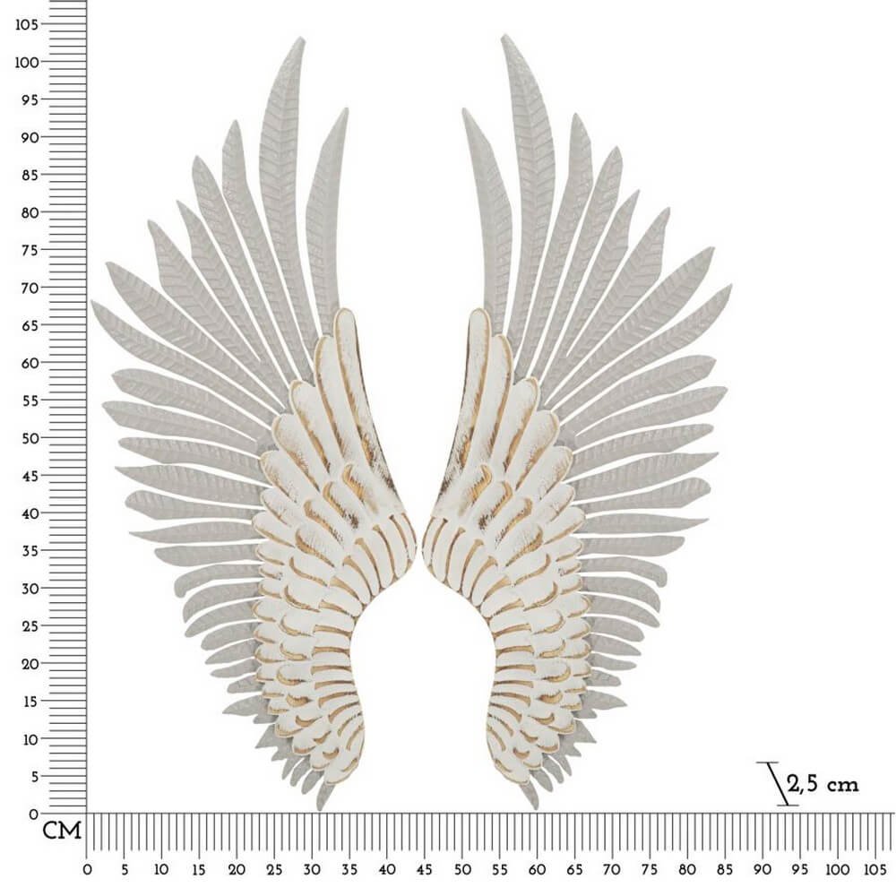 Decorazione Parete Ali Naturali Coppia cm 43,8X2,5X104 - ALI NATURAL