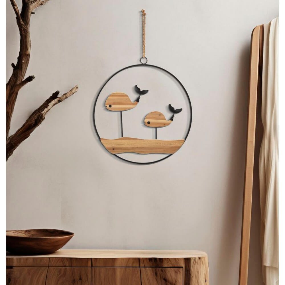 Decorazione Parete Muro Balene cm 56X2X60 - BALENE