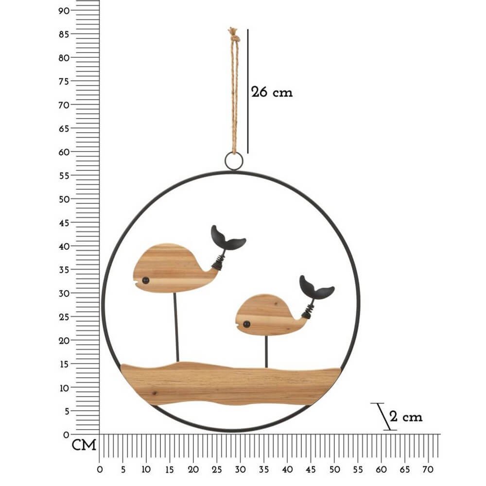 Decorazione Parete Muro Balene cm 56X2X60 - BALENE