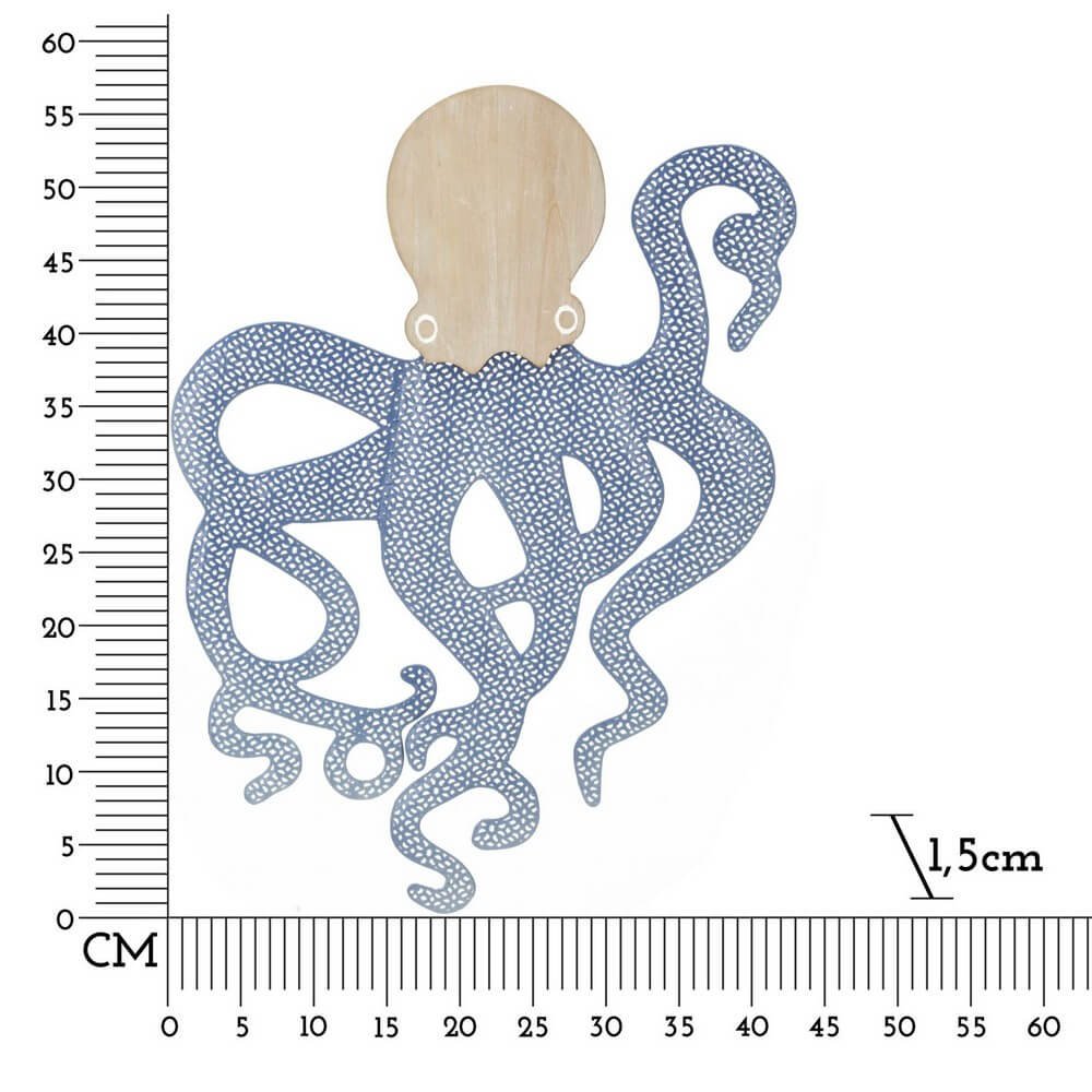 Decorazione Parete Muro Octopus cm 41X1,5X57 - OCTOPUS