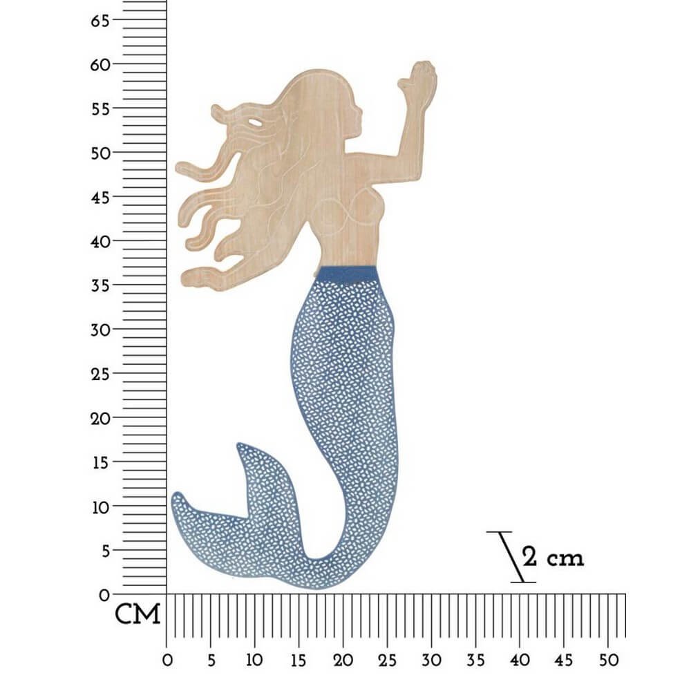 Decorazione Parete Muro Sirena cm 30,5X2X60 - SIRENA