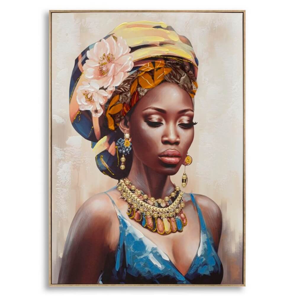 Dipinto su Tela con Cornice Design cm 72X4,5X102 - AYDA