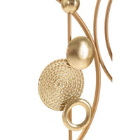 Decorazione Parete Ferro Dorato cm 49,5X3,8X80 - GOLDY