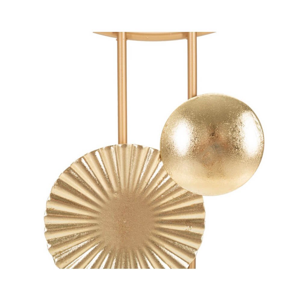 Decorazione Parete Ferro Dorato cm 49,5X3,8X80 - GOLDY