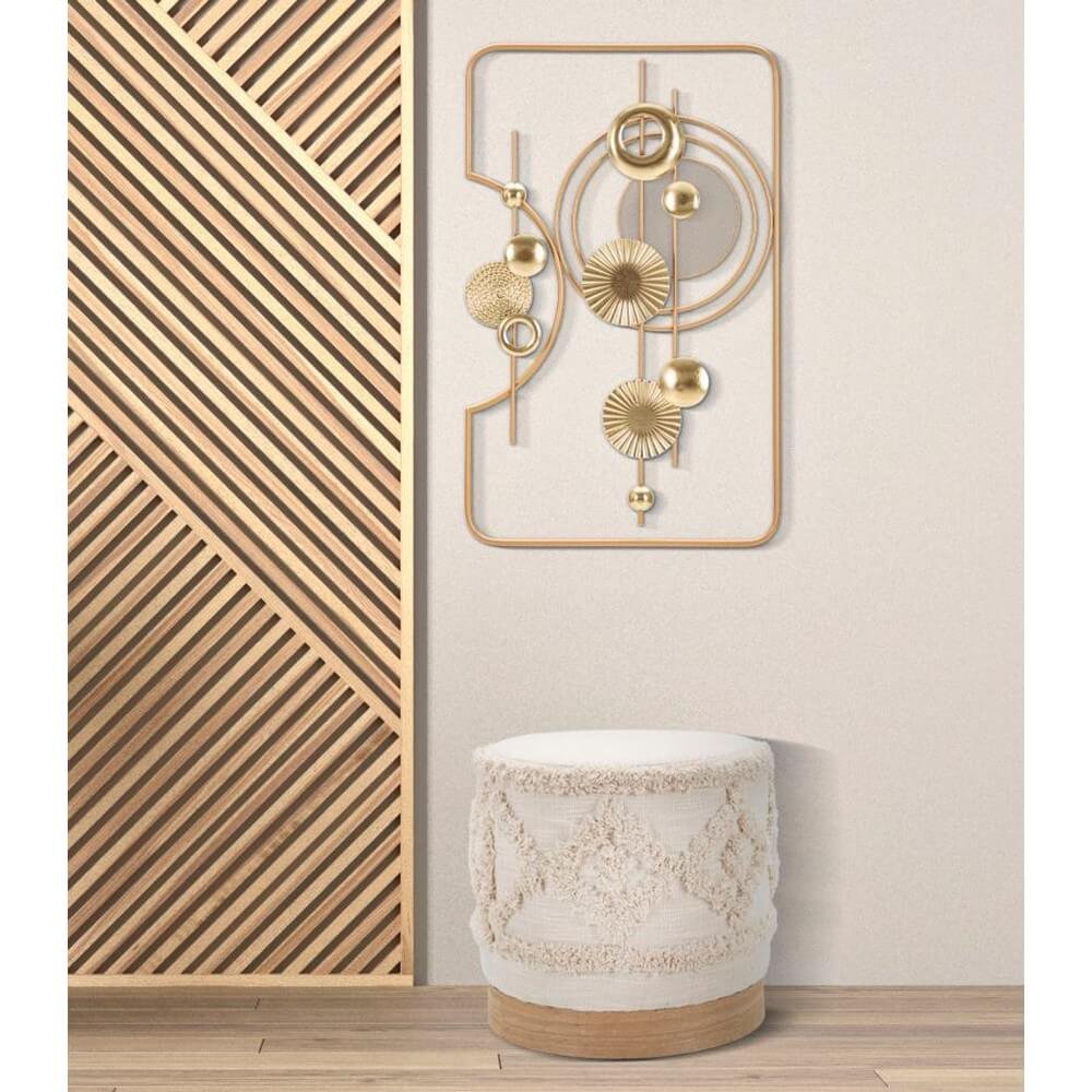 Decorazione Parete Ferro Dorato cm 49,5X3,8X80 - GOLDY