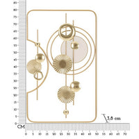 Decorazione Parete Ferro Dorato cm 49,5X3,8X80 - GOLDY