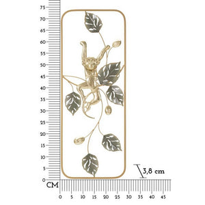 Decorazione Parete Ferro Scimmia cm 28,6X3,8X74,3 - MONKEY