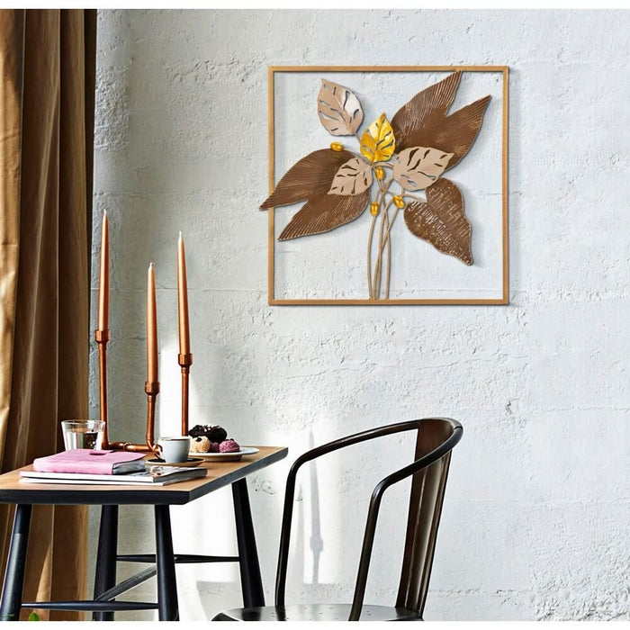 Decorazione Parete Muro Marrone cm 50,2X5,1X50,2 - BROWY