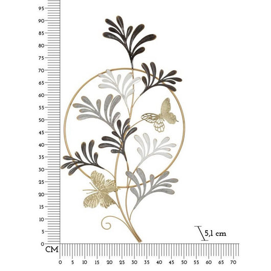 Decorazione Parete Ferro Piccolo Albero cm 50,2X5,1X92 - LIXY