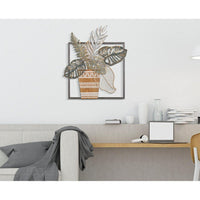 Decorazione Parete Ferro Vaso cm 54X6,4X62,9 - VASO