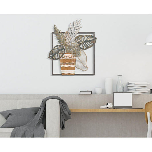 Decorazione Parete Ferro Vaso cm 54X6,4X62,9 - VASO