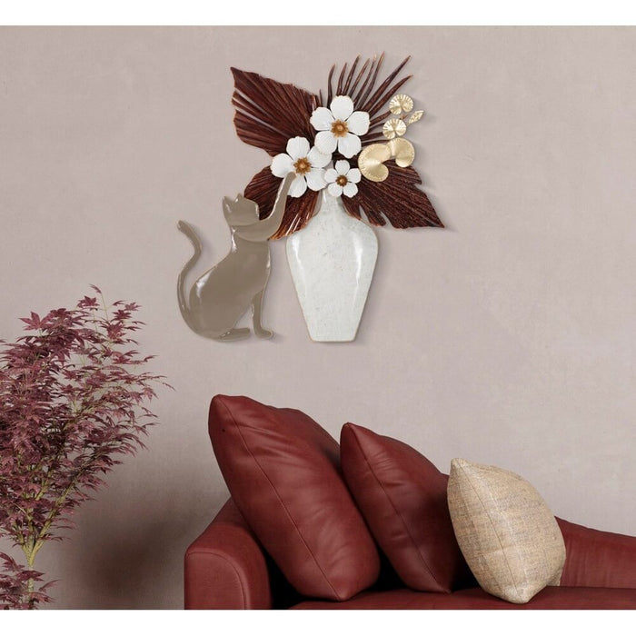 Decorazione Parete Ferro Gatto cm 54,6X8,9X59,7 - CAT