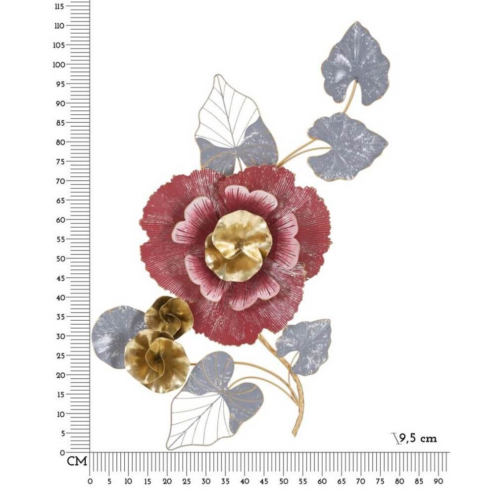 Decorazione Parete Ferro Design cm 61,6X9,5X111,8 - LOVI