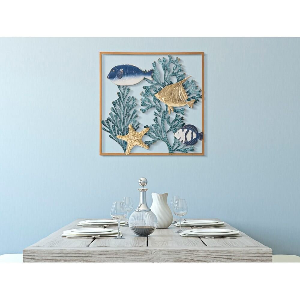 Decorazione Parete Ferro Pesce cm 50,2X3,8X50,2 - FISH