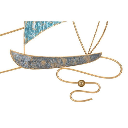 Decorazione Parete Ferro Barchetta Coloratacm 51,4X4X87 - VELAOLOR