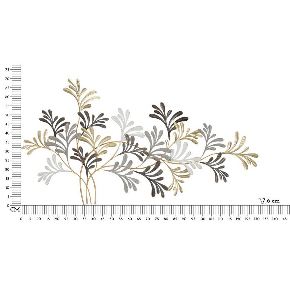 Decorazione Parete Ferro Decorativa cm 130,8X7,6X70,5 - LIXY