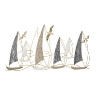 Decorazione Parete Ferro Barchetta cm 123,8X5,1X69,9 - VELA LIGHT