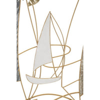 Decorazione Parete Ferro Barchetta cm 123,8X5,1X69,9 - VELA LIGHT