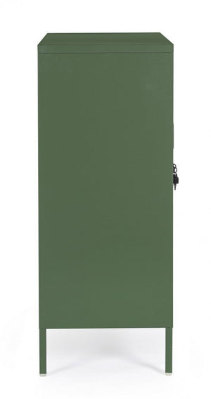 Mobile Basso 2 Ante 40x80x101,5 cm Cambridge in Acciaio Verde