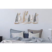 Decorazione Parete Ferro Barchetta cm 123,8X5,1X69,9 - VELA LIGHT