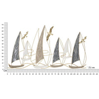 Decorazione Parete Ferro Barchetta cm 123,8X5,1X69,9 - VELA LIGHT