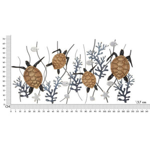 Decorazione Parete Ferro Tartaruga cm 132,7X5,7X69,9 - TURTLE