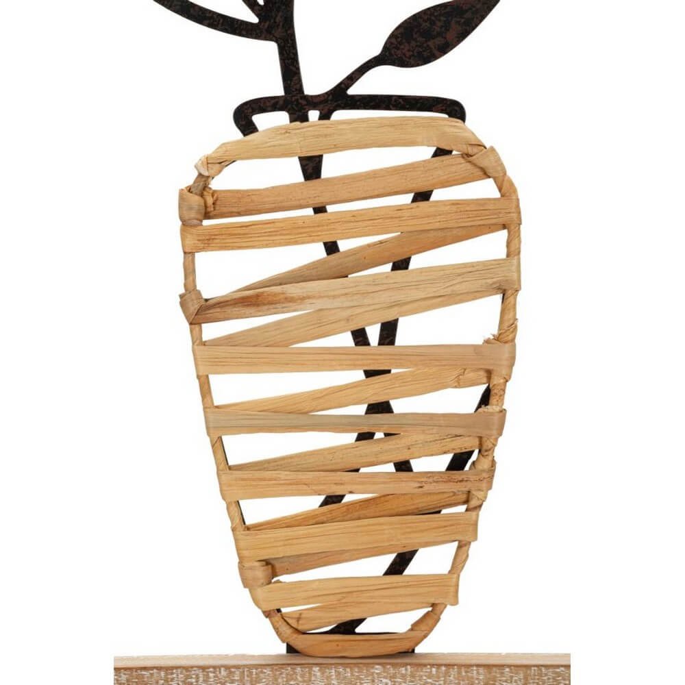 Decorazione Parete Muro Ferro e Legno Vaso cm 40X3,5X80 - VASO