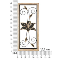 Decorazione Parete Ferro e Legno Komancm 26X2,5X60 - KOMAN