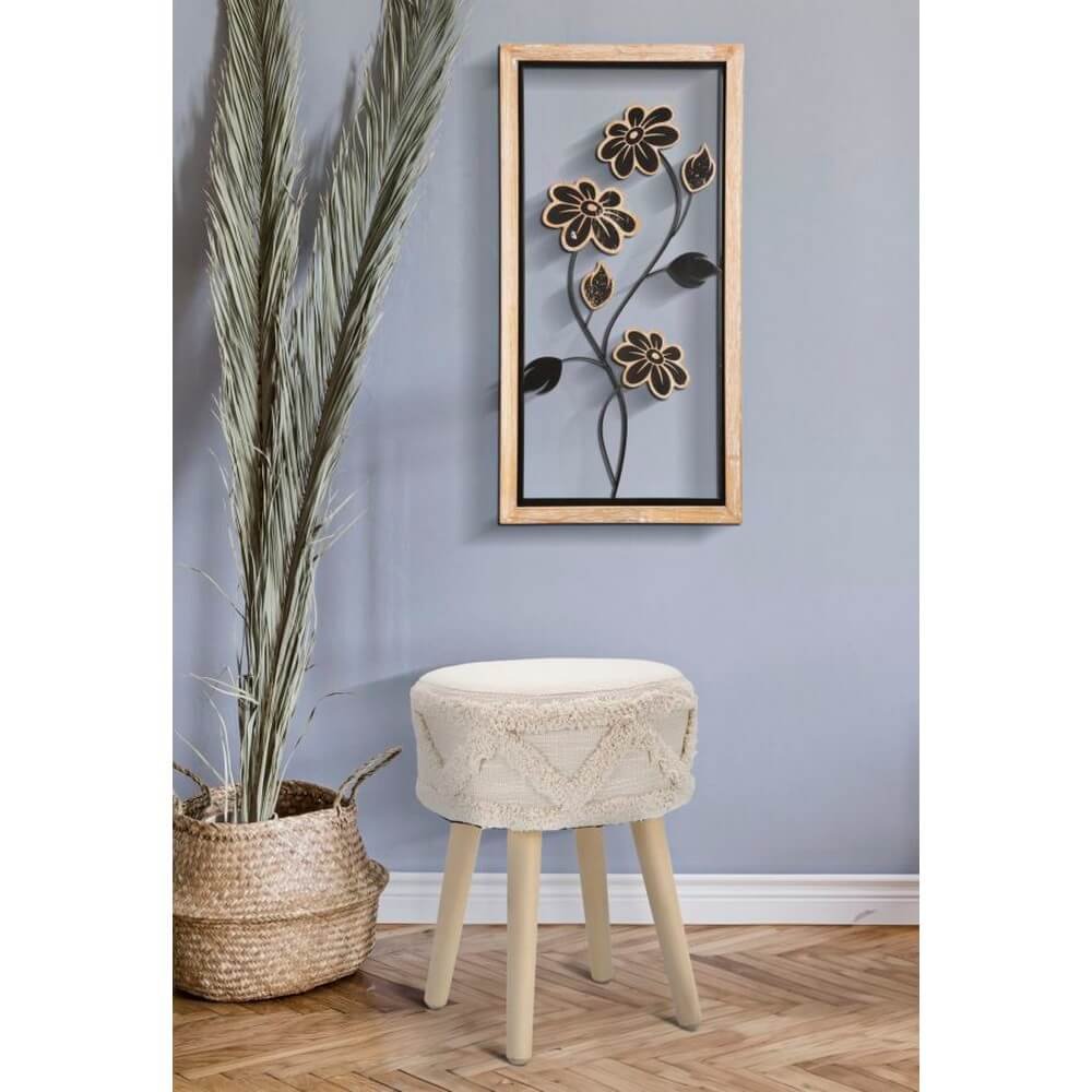 Decorazione Parete Ferro e Legnocm 30X2,5X60 - GIRISH