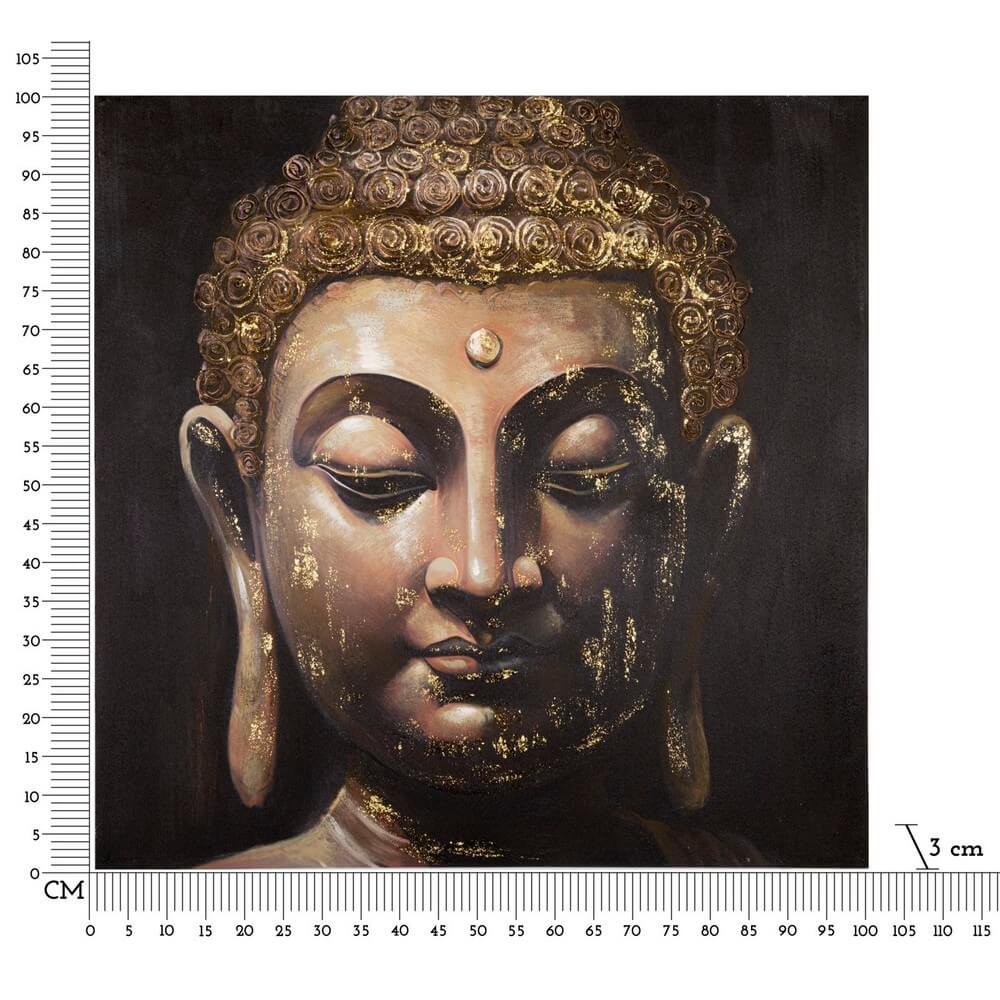 Dipinto su Tela Buddha cm 100X100 Modello B - BUDDHA