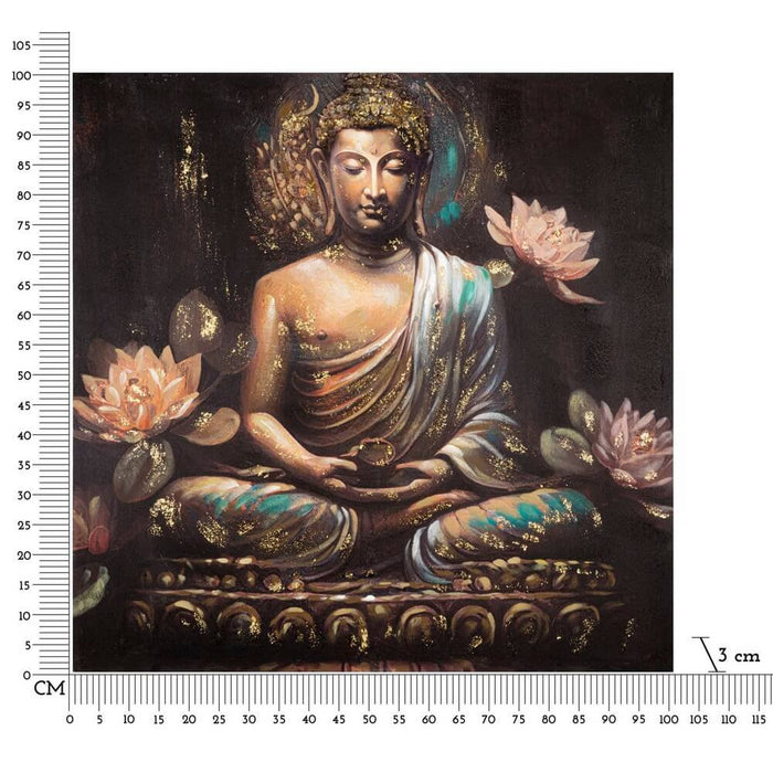 Dipinto su Tela Buddha cm 100X100 Modello A - BUDDHA