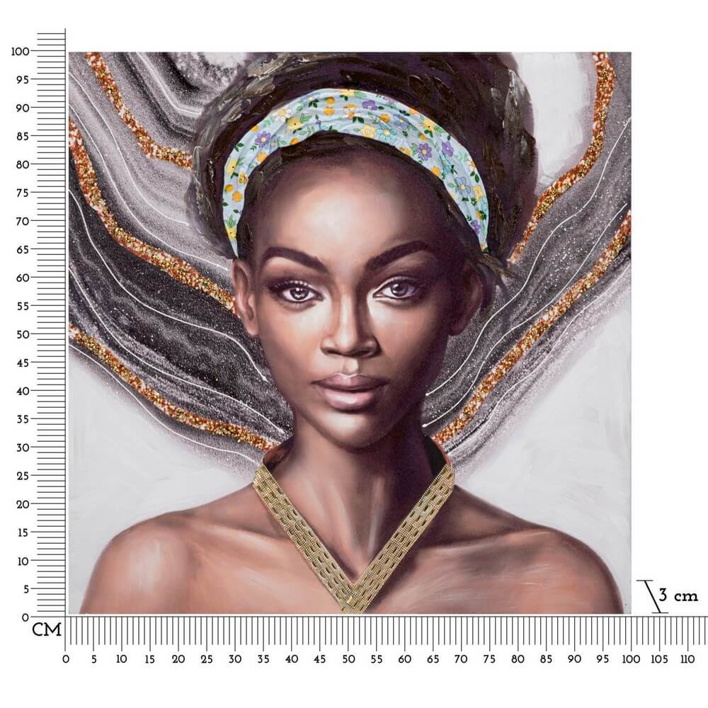 Dipinto su Tela Astratto cm 100X100 Modello B - NAOMI