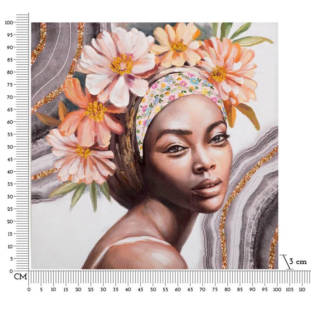 Dipinto su Tela Astratto cm 100X100 Modello A - NAOMI