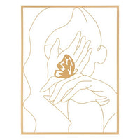 Decorazione Parete Ferro Mani sul Viso cm 60X80 - HANDS ON FACE