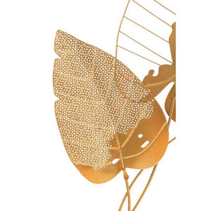 Decorazione Parete Ferro Foglia d'Oro cm 53X84,5 - AUTUMN LEAF GOLD