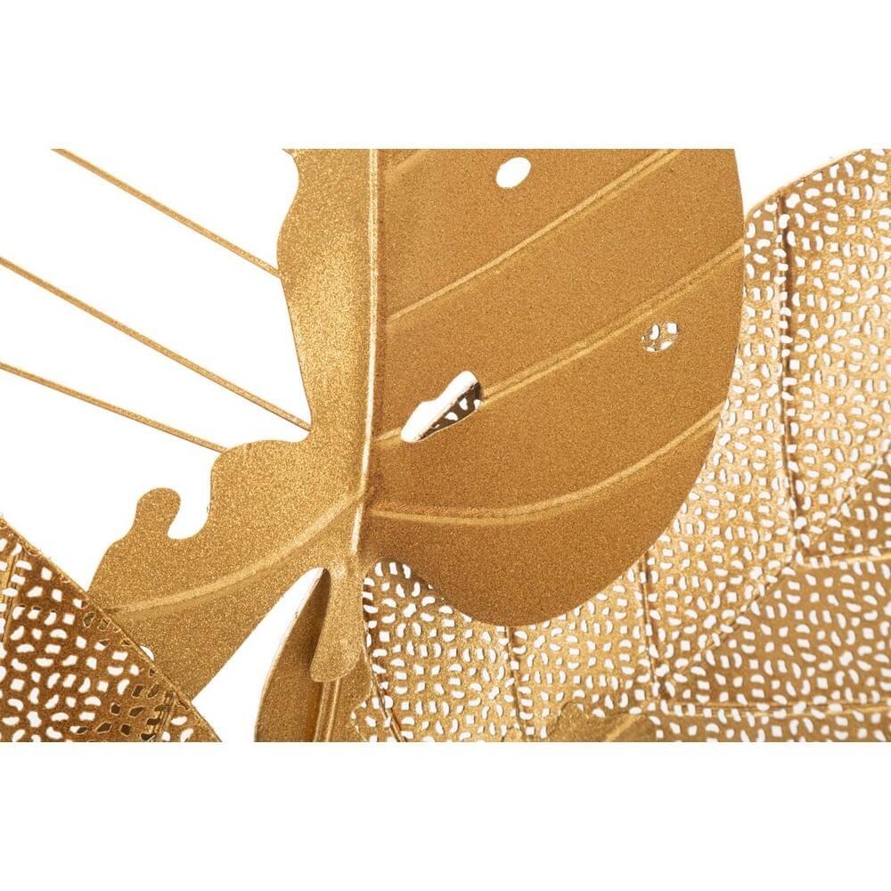 Decorazione Parete Ferro Foglia d'Oro cm 53X84,5 - AUTUMN LEAF GOLD