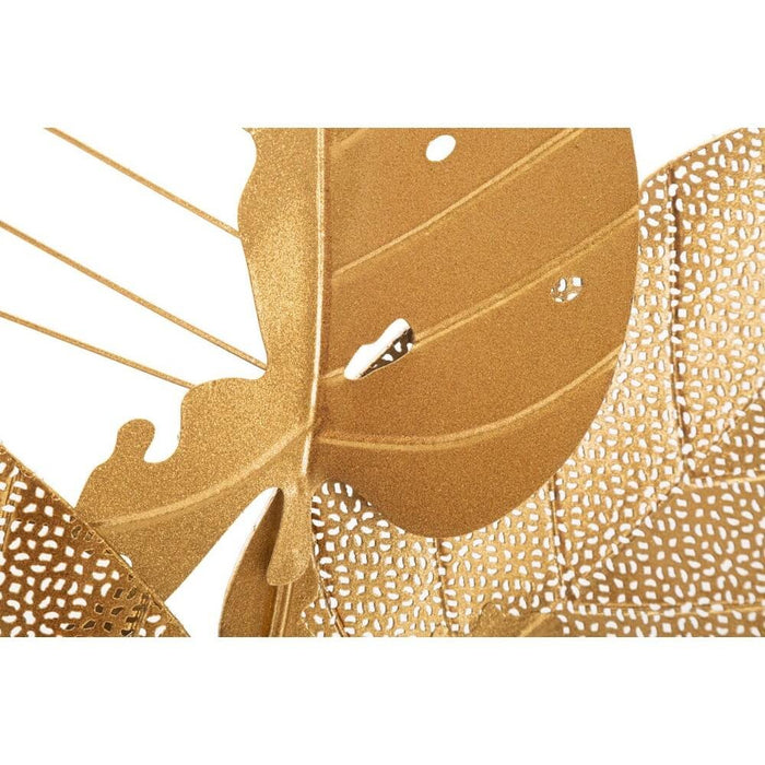 Decorazione Parete Ferro Foglia d'Oro cm 53X84,5 - AUTUMN LEAF GOLD